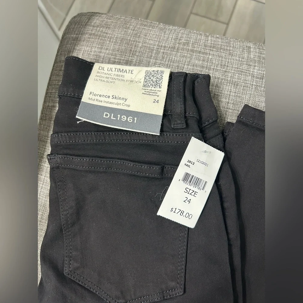 DL1961 Women's Florence Instasculpt Mid-Rise Skinny Fit Cropped Jean - Picture 7 of 8